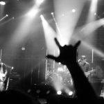 a band playing on stage